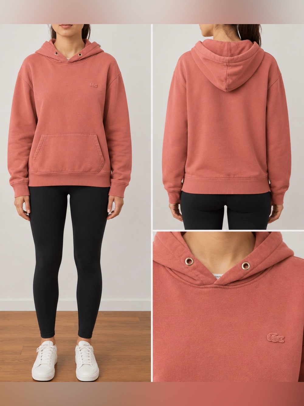 Lacoste Women's Washed Rose Hoodie